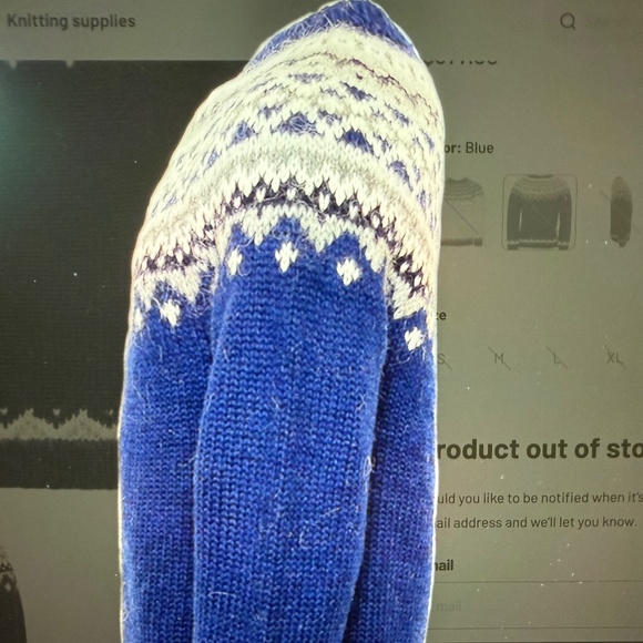 Icewear SKJÖLDUR,NEW TAGs,100% HAND KNITTED Wool Icelandic Sweater, Sz M,RT $377 - Picture 14 of 15
